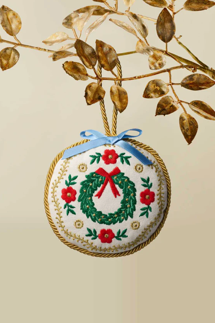 Christmastide Embroidered Ornament - Wreath | Rifle Paper Co.