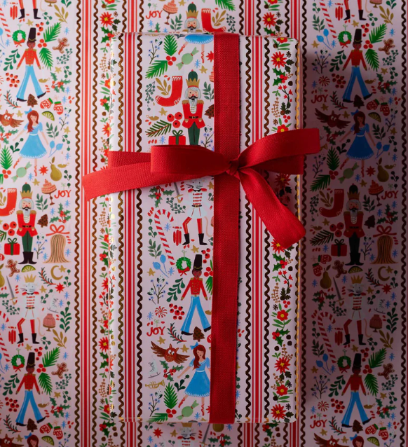 Holly Jolly Nutcracker Continuous Wrapping Roll | Rifle Paper Co.