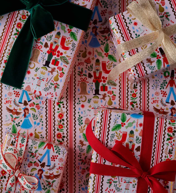 Holly Jolly Nutcracker Continuous Wrapping Roll | Rifle Paper Co.