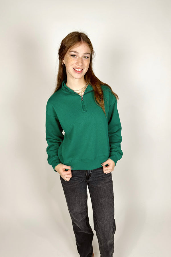 Half Zip Sweatshirt - Forest