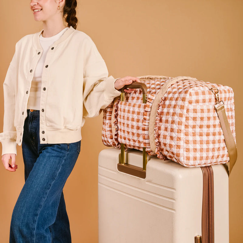 On-The-Go Quilted Weekender Bag - Maple Gingham