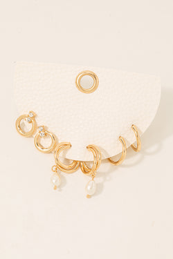Pearl Hoop Set