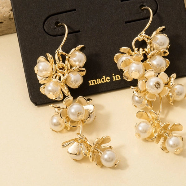 Pearl Cluster Earrings