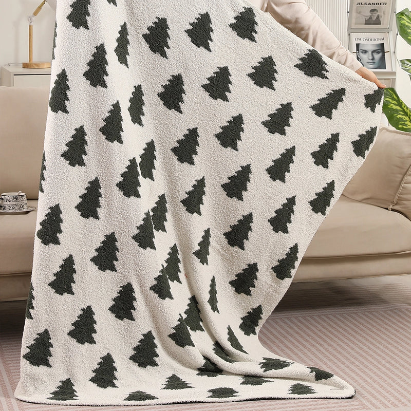 Trees Pattern Cozy Throw Blanket