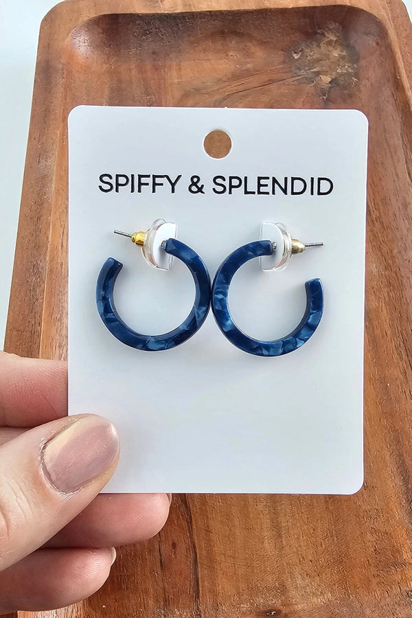 Cam Mini Hoops - Navy