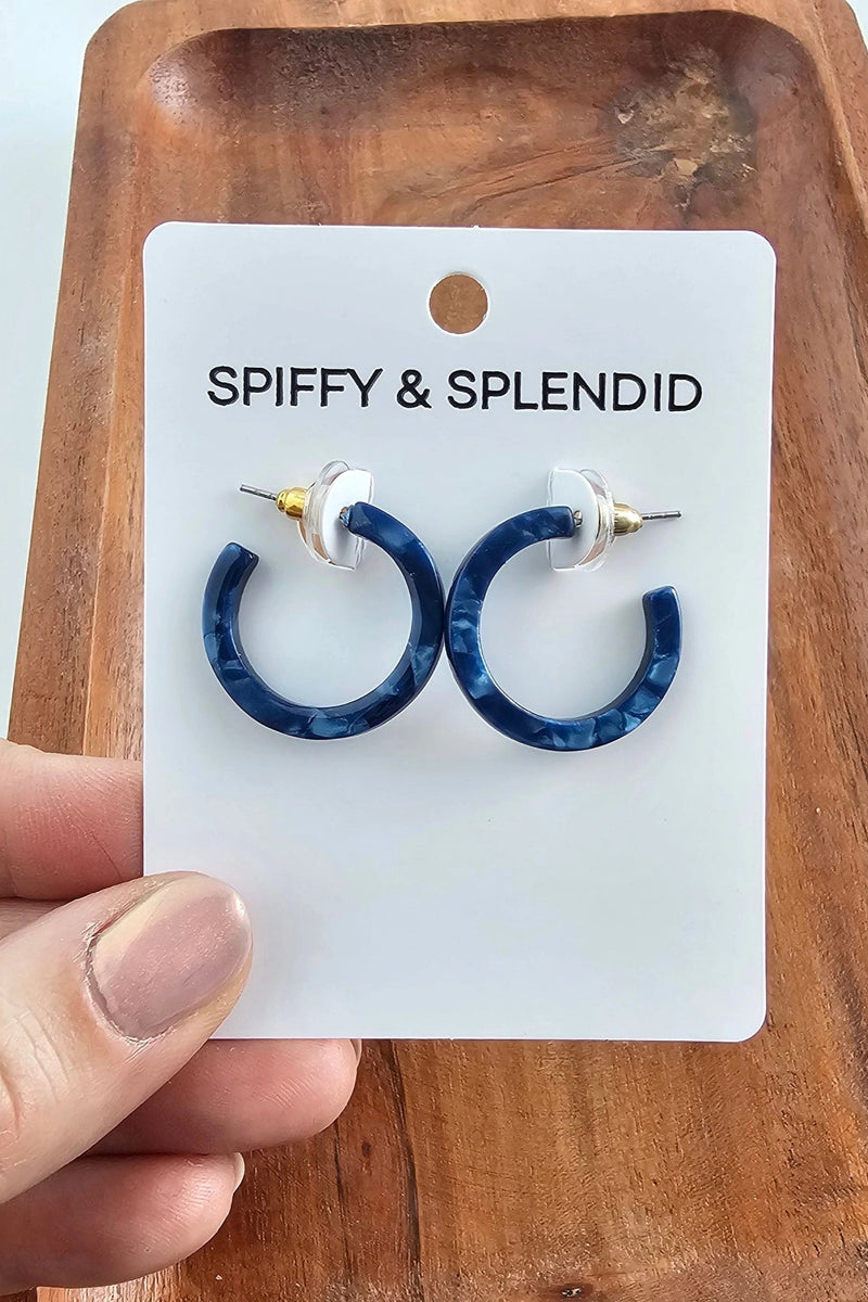 Cam Mini Hoops - Navy