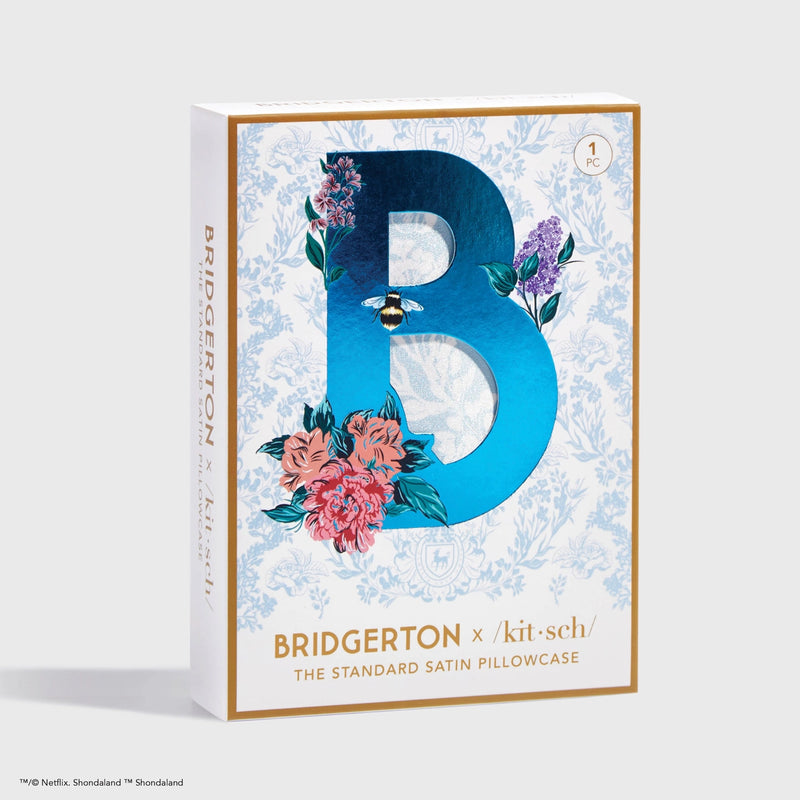 Kitsch X Bridgerton Satin Pillowcase / Toile De Blue