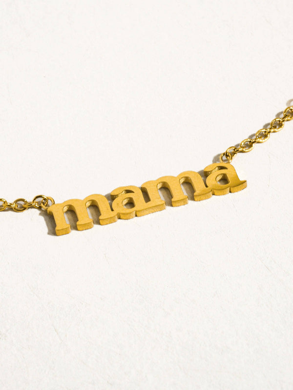 Mama 18K Gold Non-Tarnish Necklace