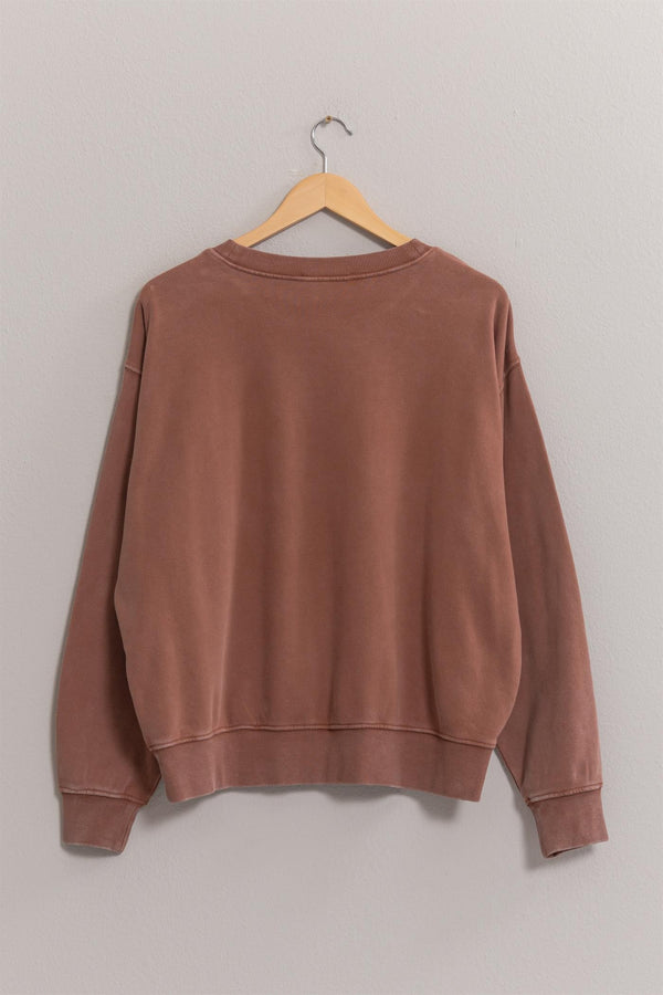 'Easy Days' Sweatshirt - Chestnut