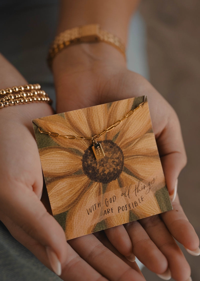 All Things Mini Tag Necklace | Dear Heart