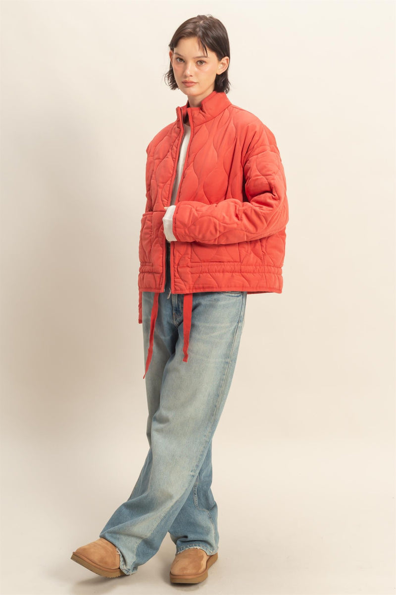 'Feels Just Right' Jacket - Pale Red