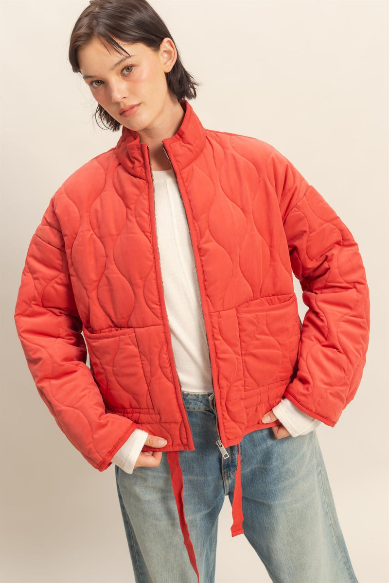 'Feels Just Right' Jacket - Pale Red