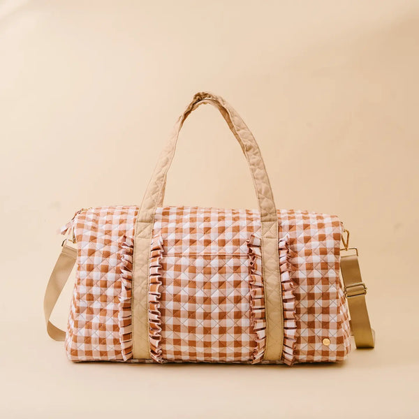 On-The-Go Quilted Weekender Bag - Maple Gingham