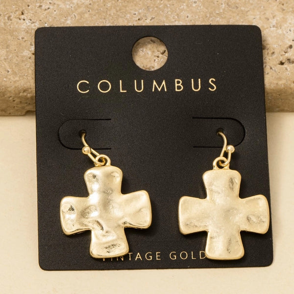 Vintage Cross Earrings