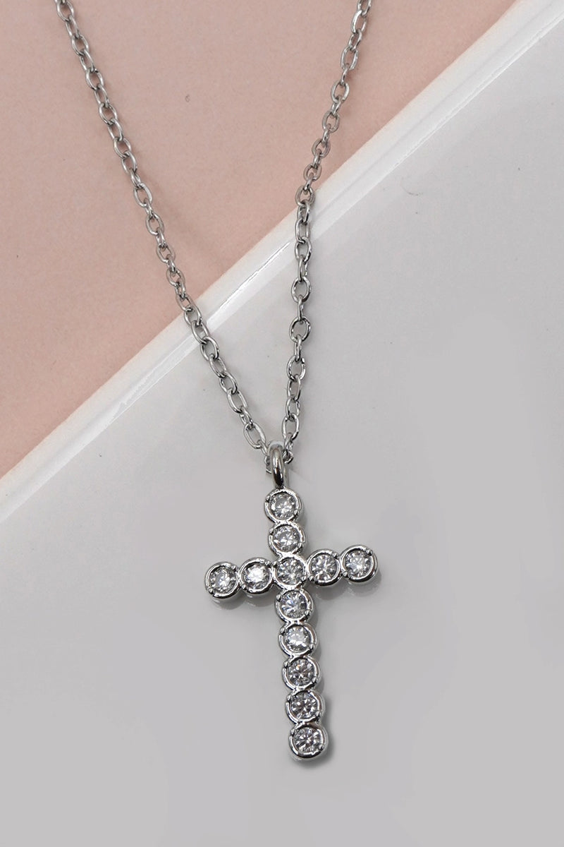 Tarnish Free Cross Necklace - SIlver