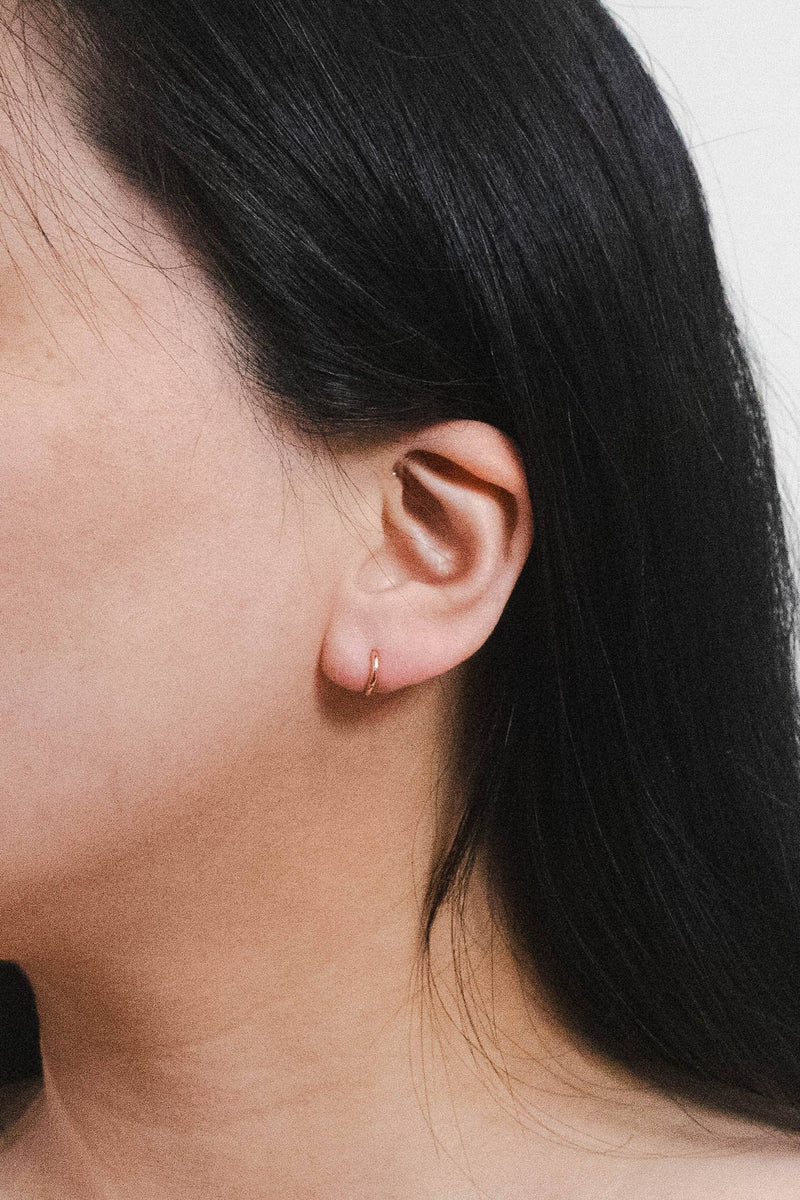 Ultra Mini Huggie Hoop Earrings | Gold