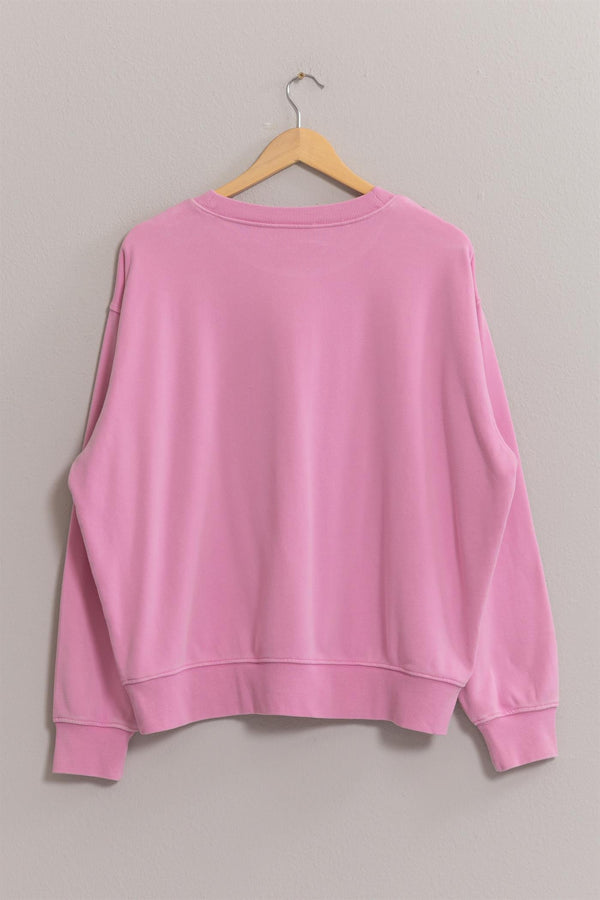 'Easy Days' Sweatshirt - Rose Pink