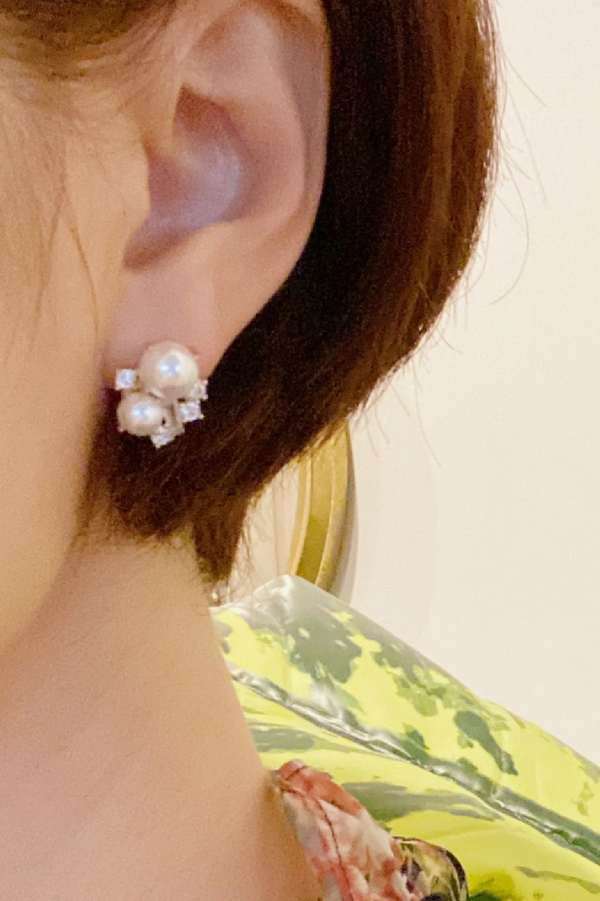 Pearl & Shine Hoop Earrings
