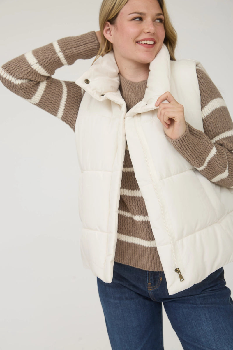 Puffer Vest - Ivory