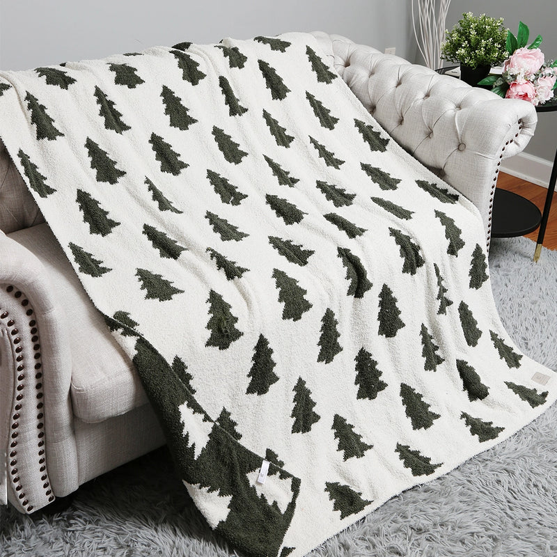 Trees Pattern Cozy Throw Blanket
