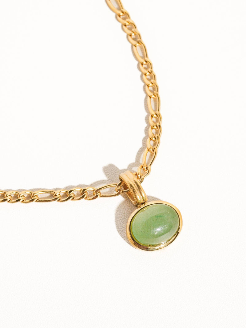 Winslow Green Stone Pendant Chain Necklace