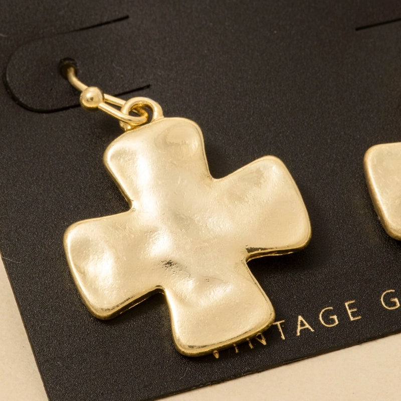 Vintage Cross Earrings