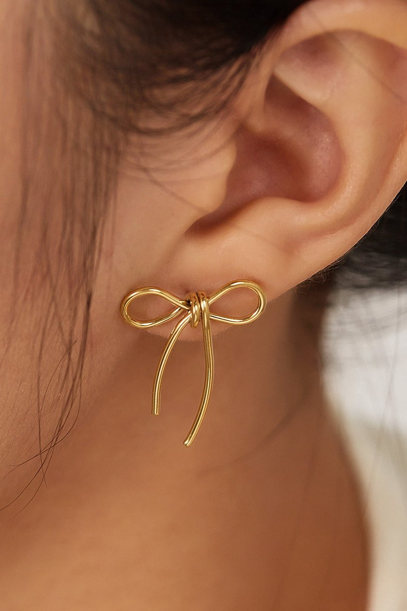 Tarnish Free Bow Earrings