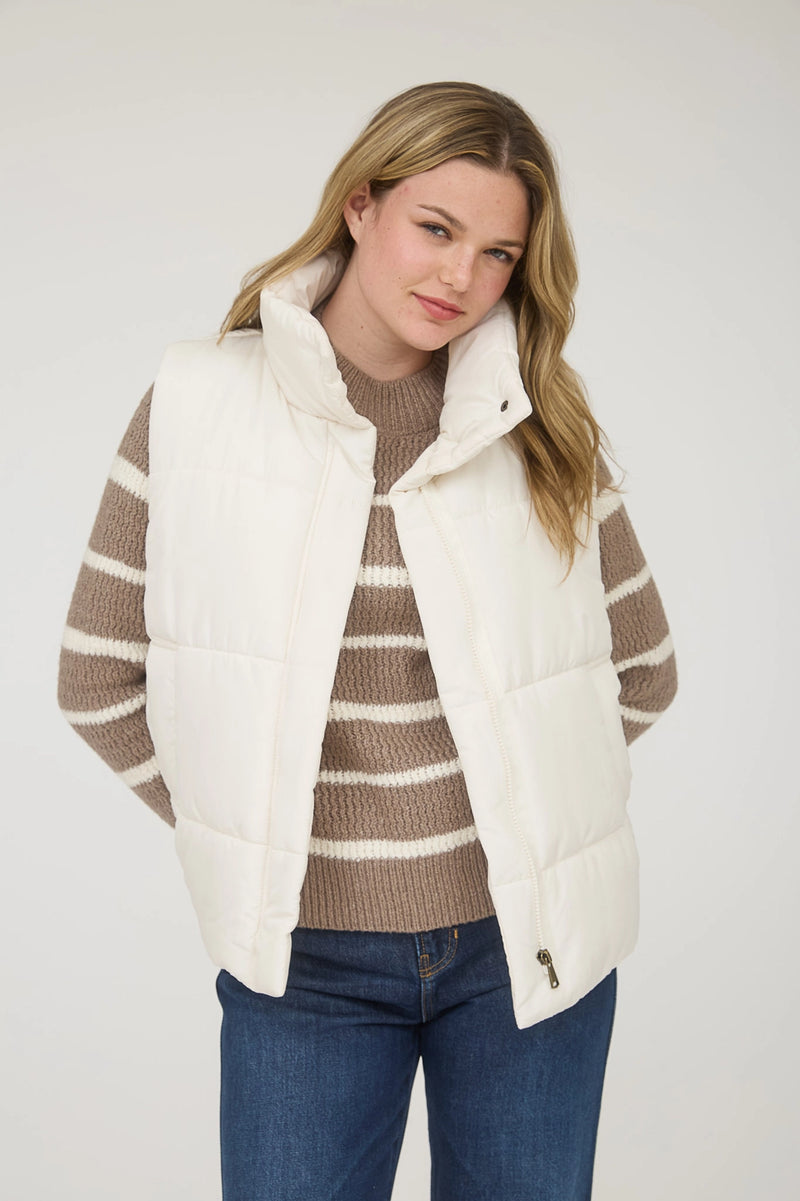 Puffer Vest - Ivory