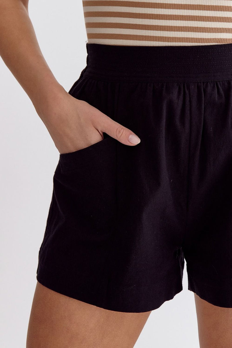 'Live Fully' Shorts - Black