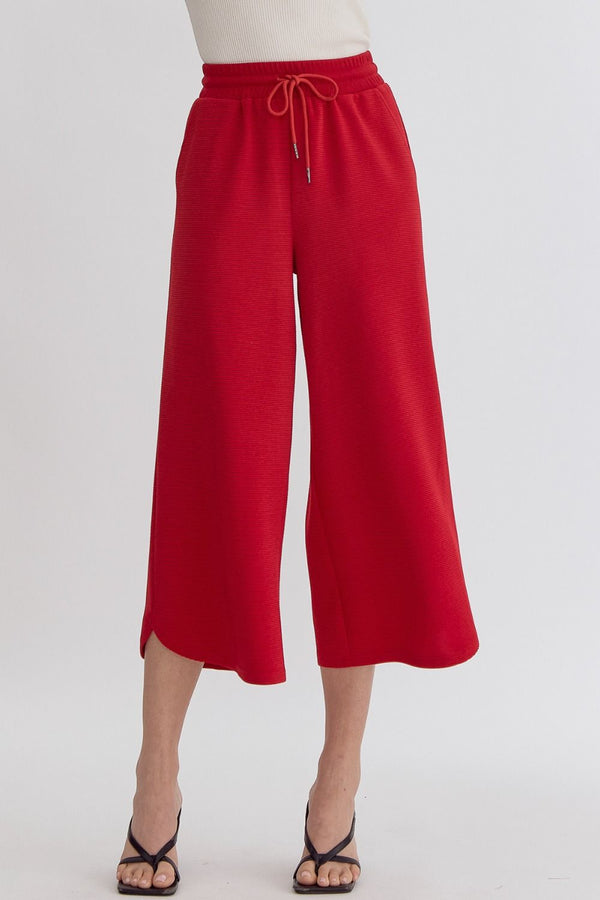'Tell Me More' Pants - Red