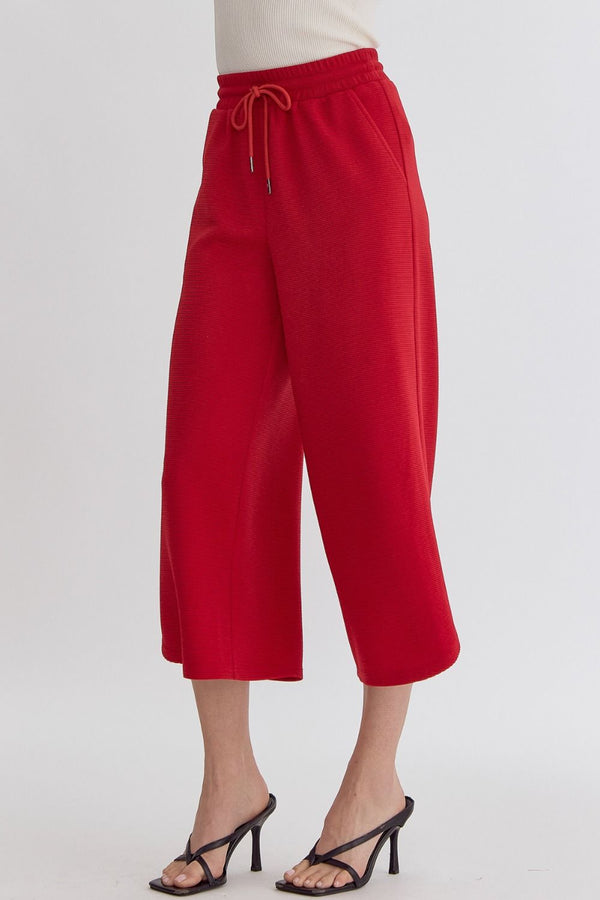 'Tell Me More' Pants - Red