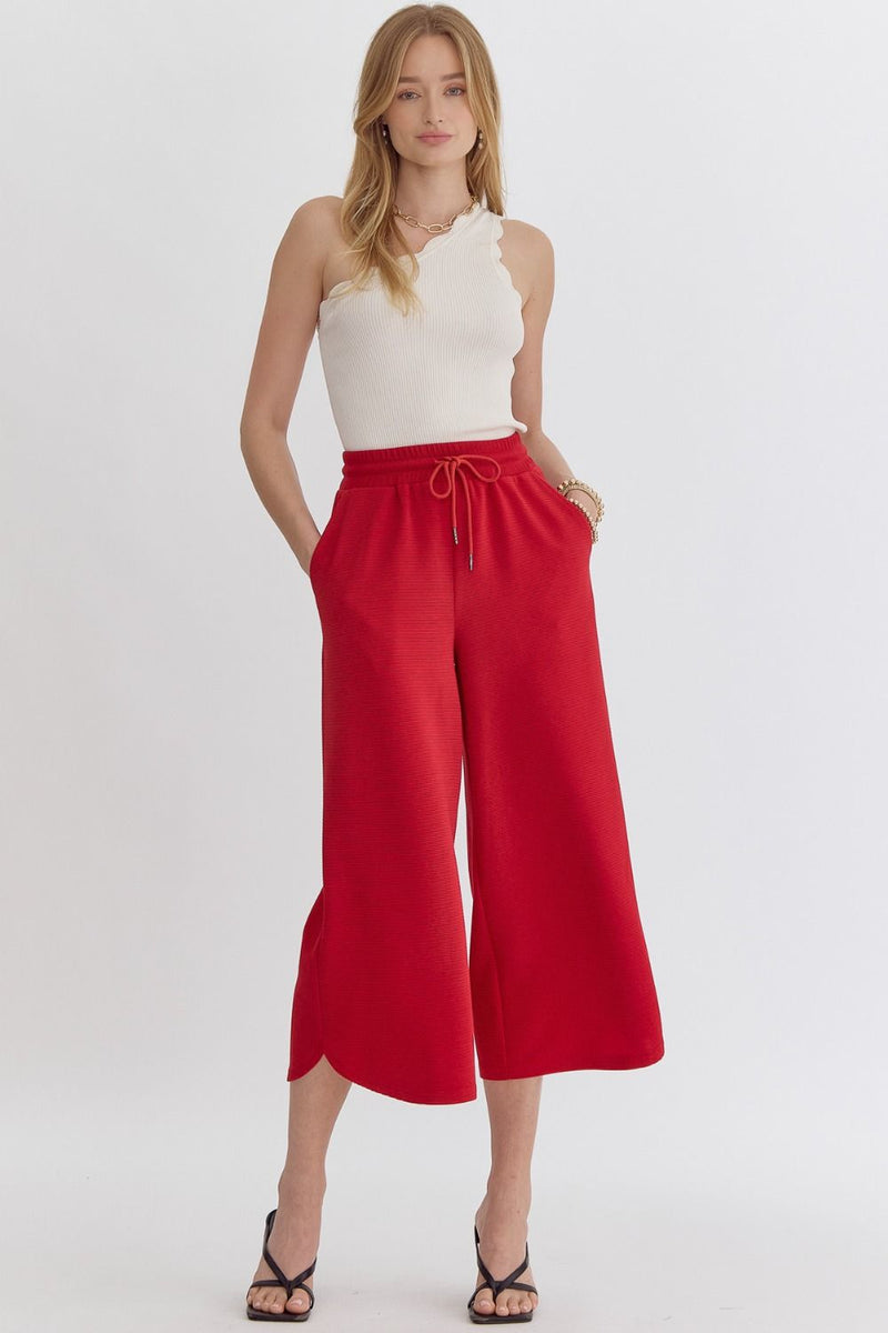 'Tell Me More' Pants - Red