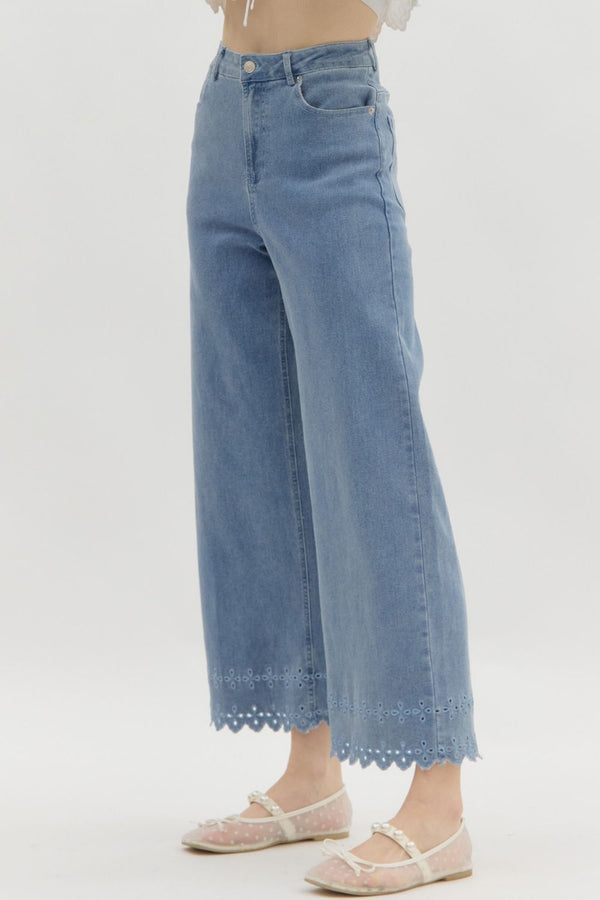 'A Charmer' Eyelet Detail Pants