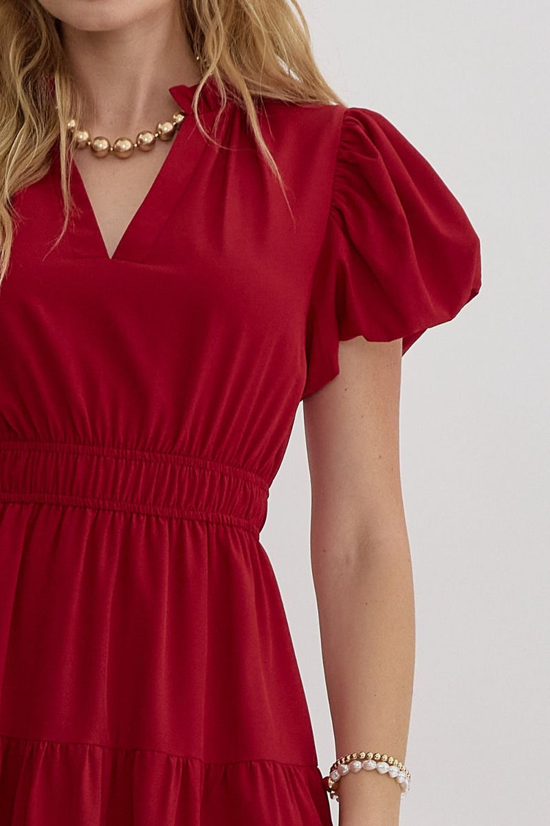 'Once More' Dress -Ruby