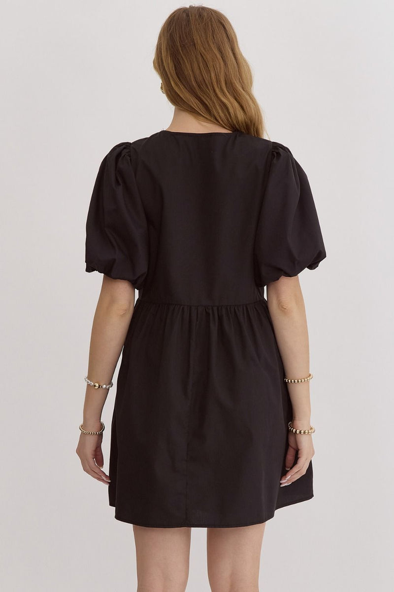 'Bow Bliss' Dress - Black