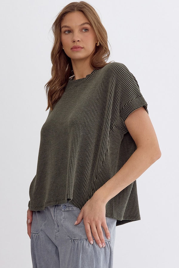 'Never Lost' Top - Olive