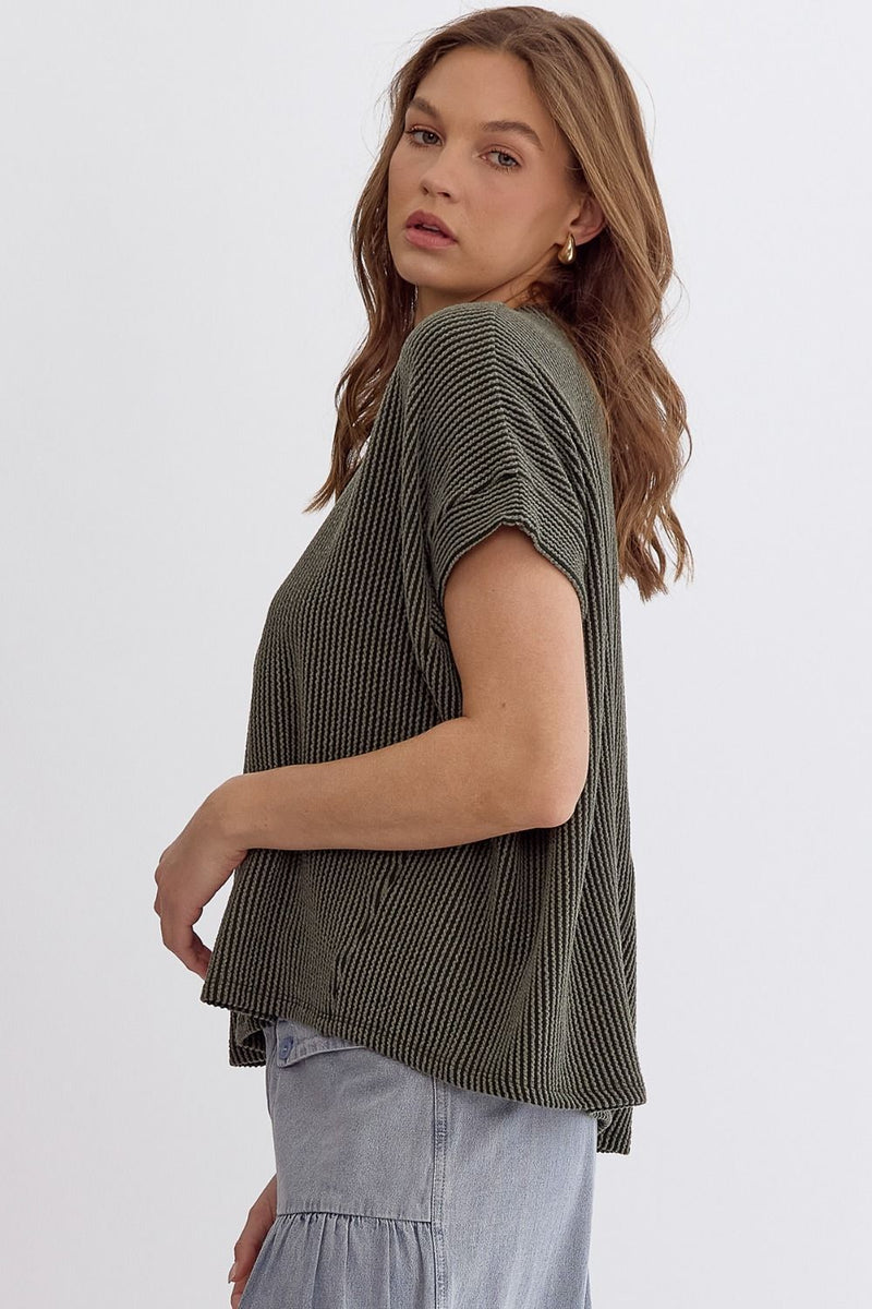 'Never Lost' Top - Olive