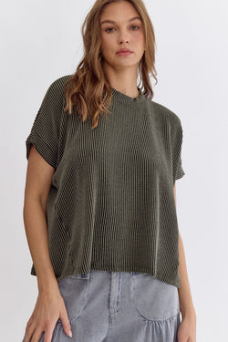 'Never Lost' Top - Olive