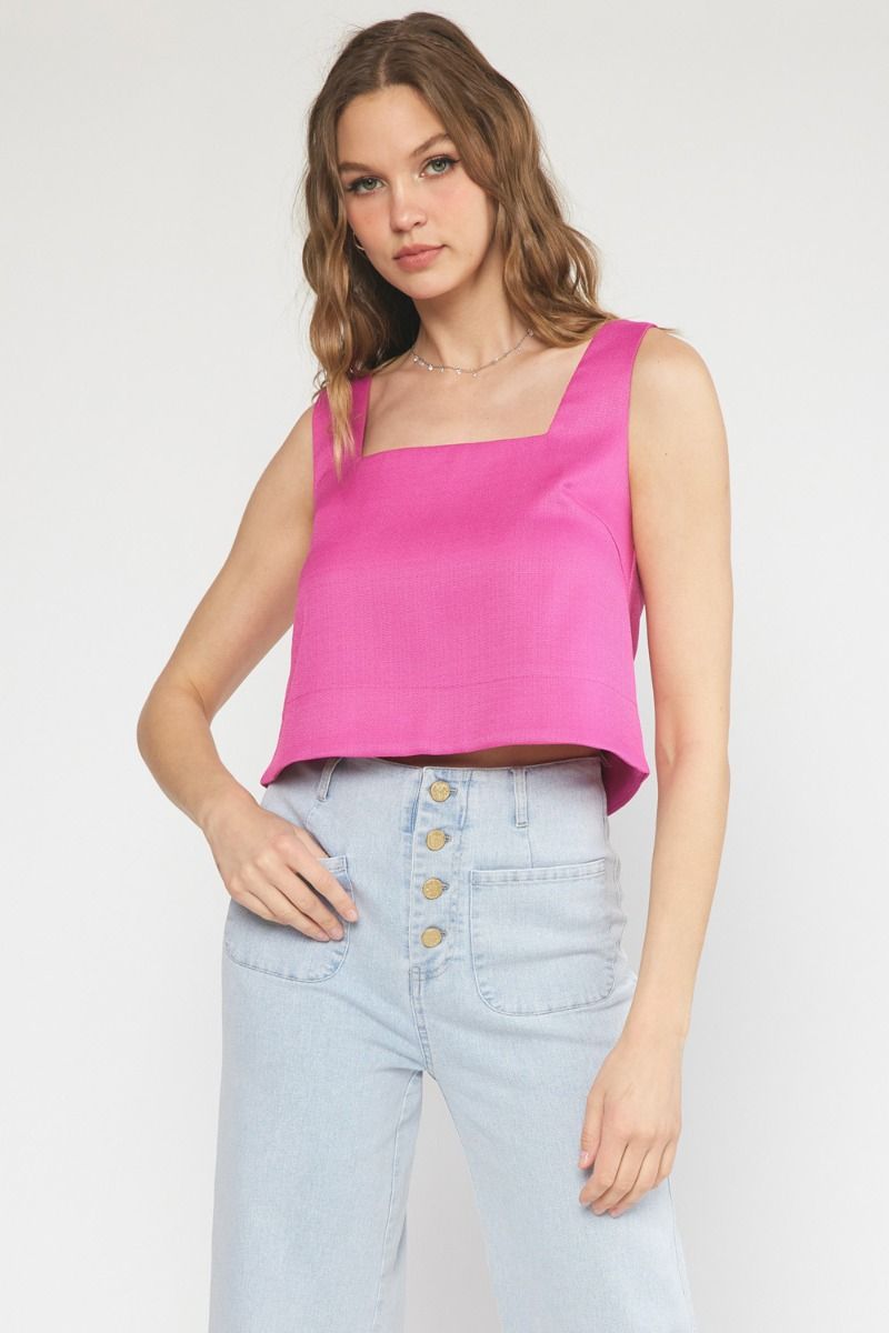 'Better Places' Top - Magenta