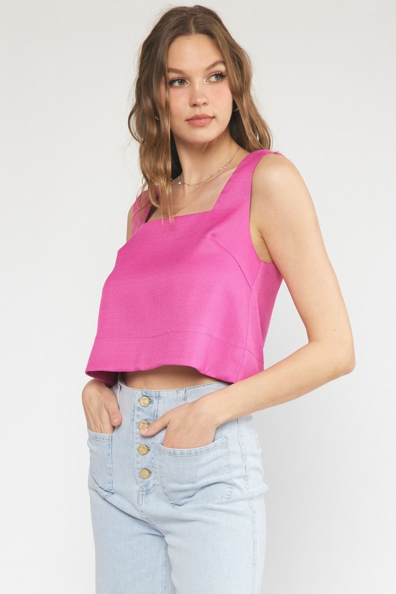 'Better Places' Top - Magenta