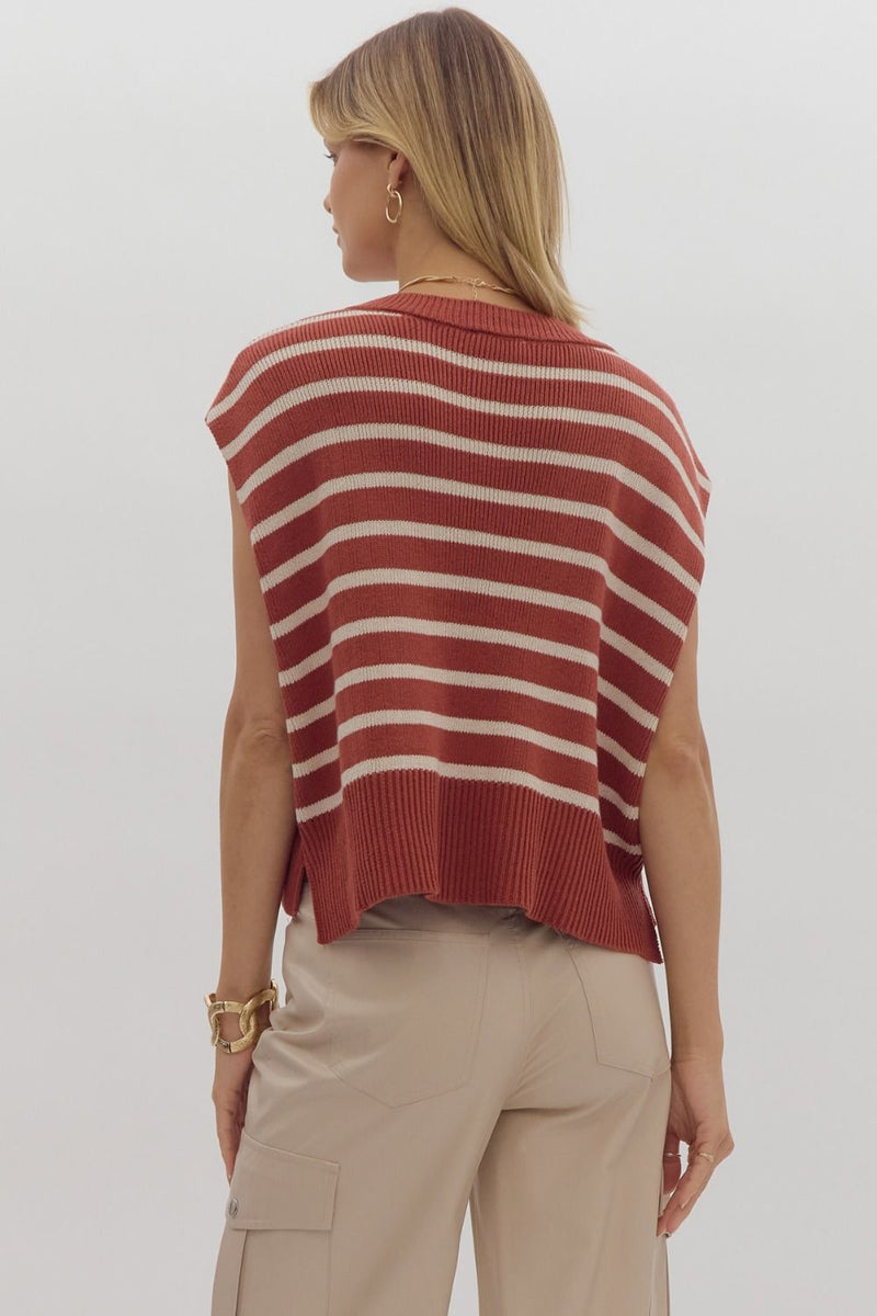 'Knit This' Top - Brick