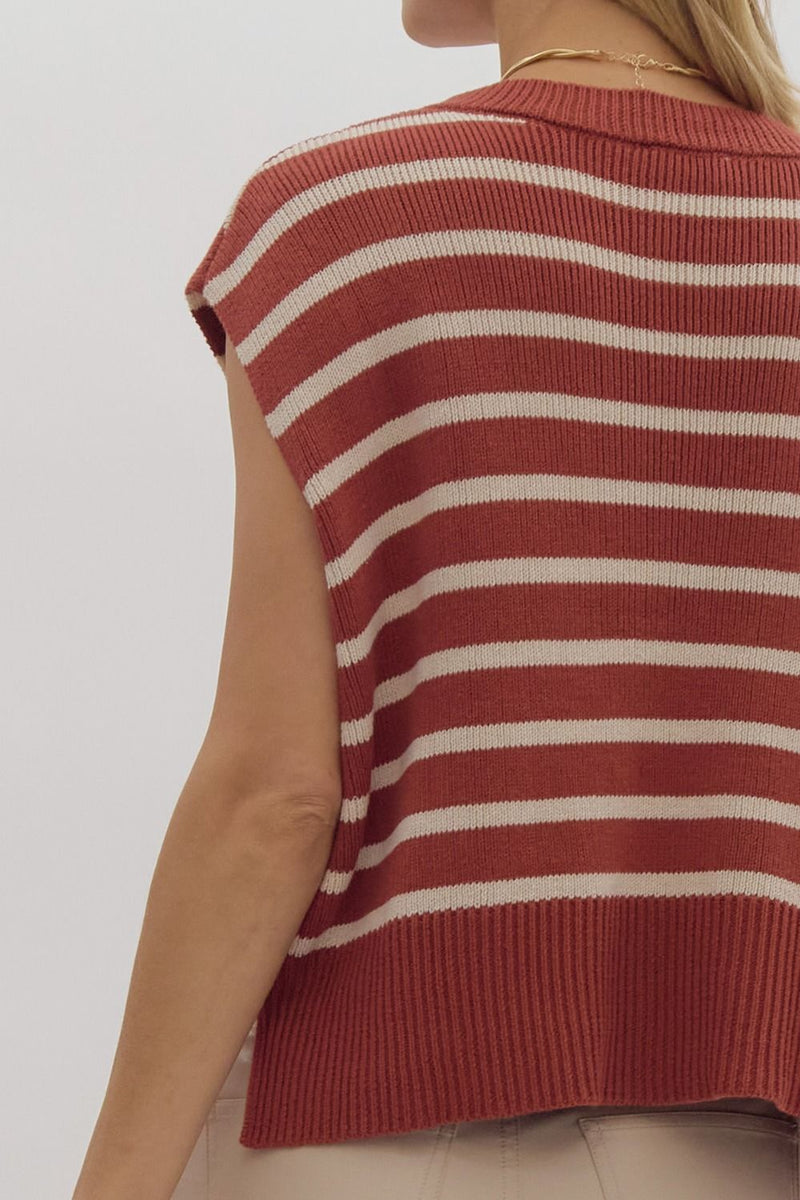 'Knit This' Top - Brick