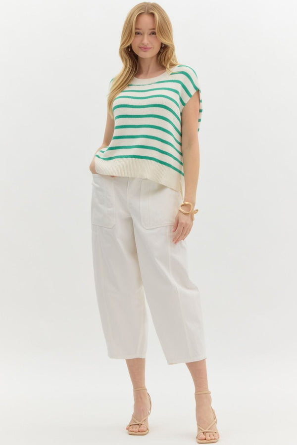 'Simply Striped' Top - Green