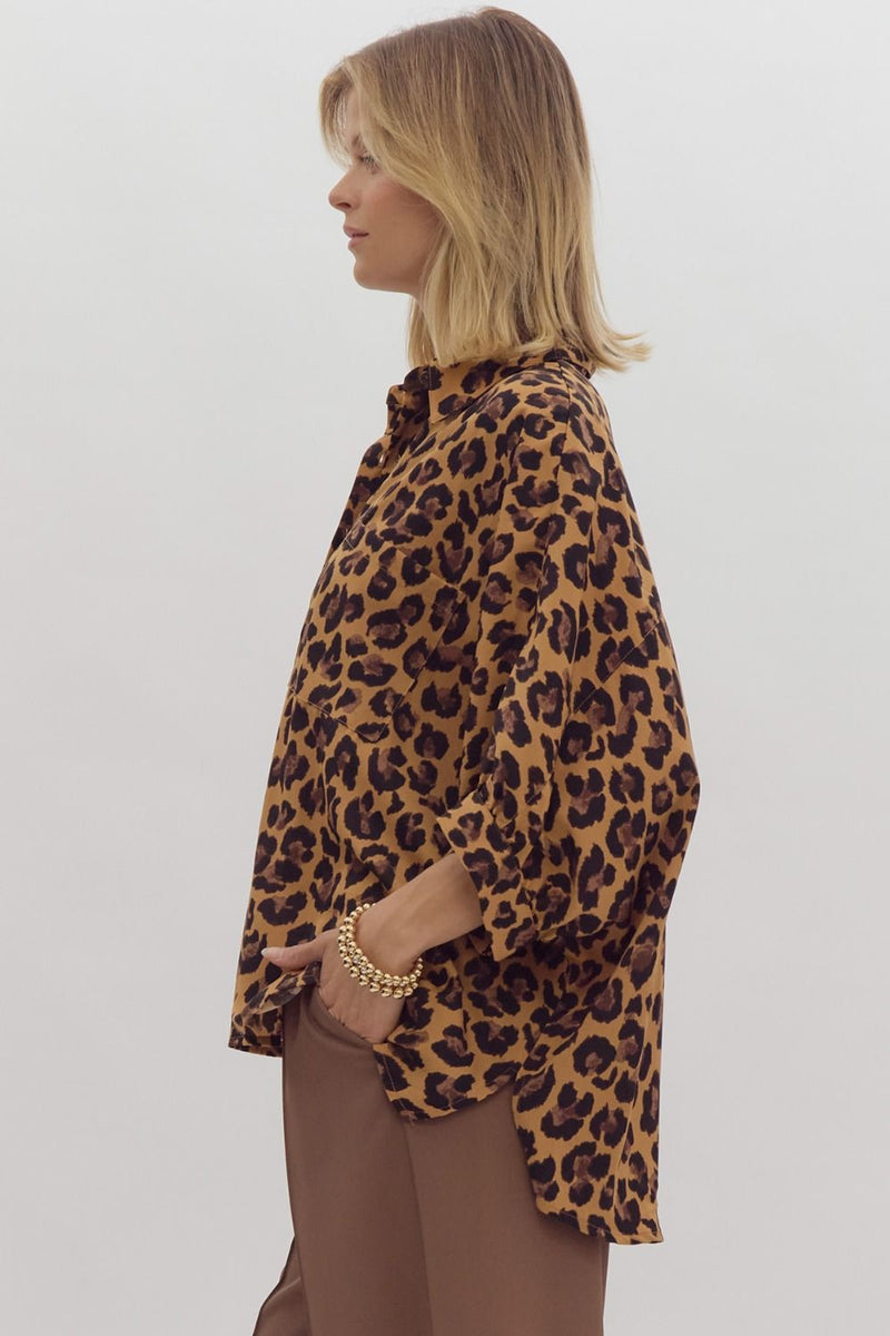 'Can't Stop Me' Leopard Top