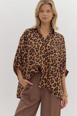 'Can't Stop Me' Leopard Top