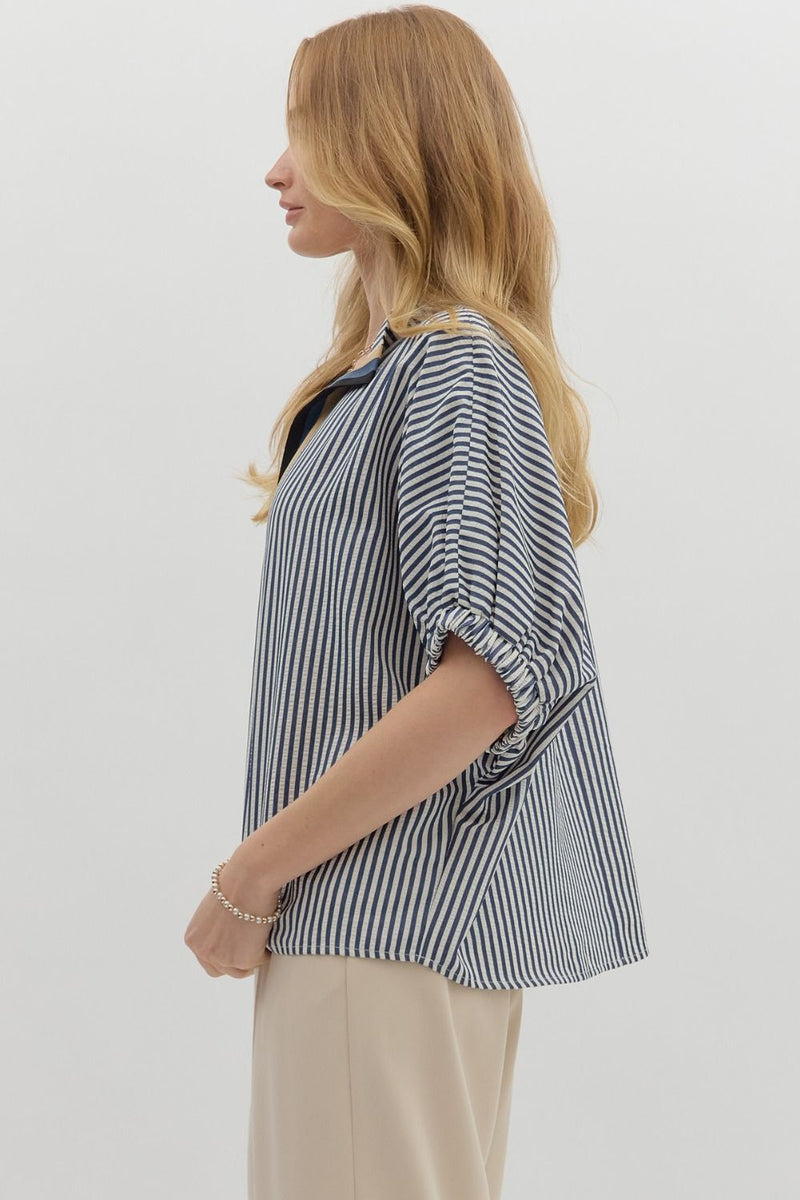 'Wish You Well' Top - Navy