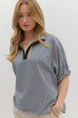 'Wish You Well' Top - Navy