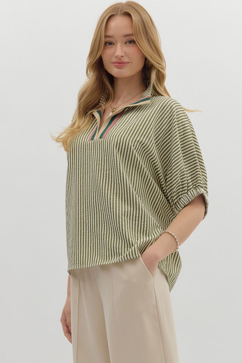 'Wish You Well' Top - Olive