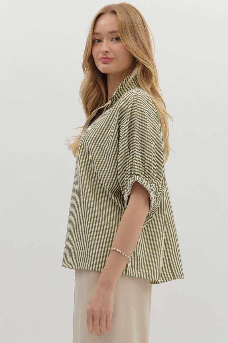 'Wish You Well' Top - Olive