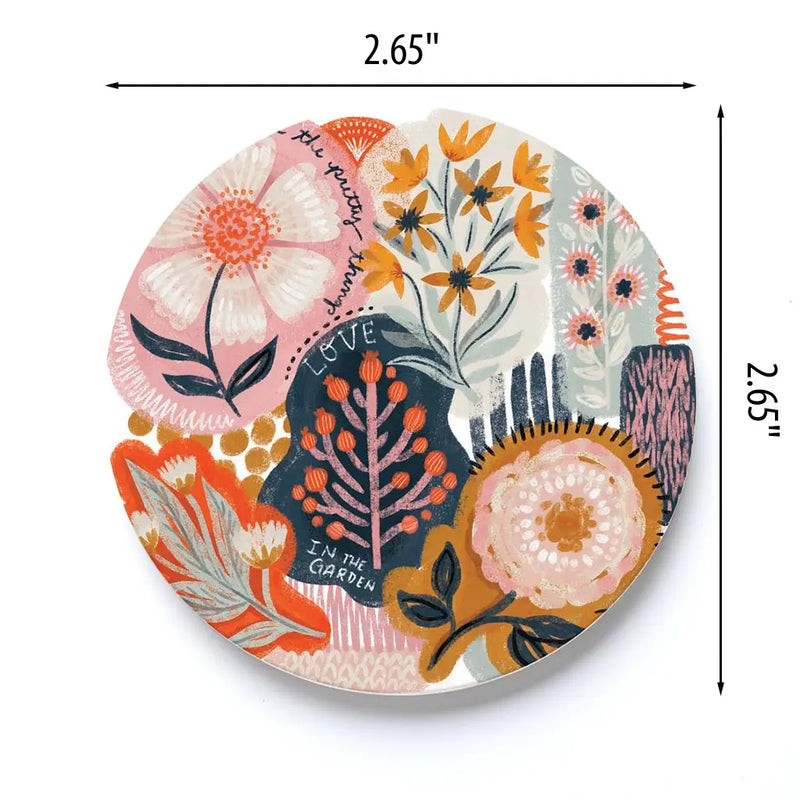 Car Coaster - Abstract Floral